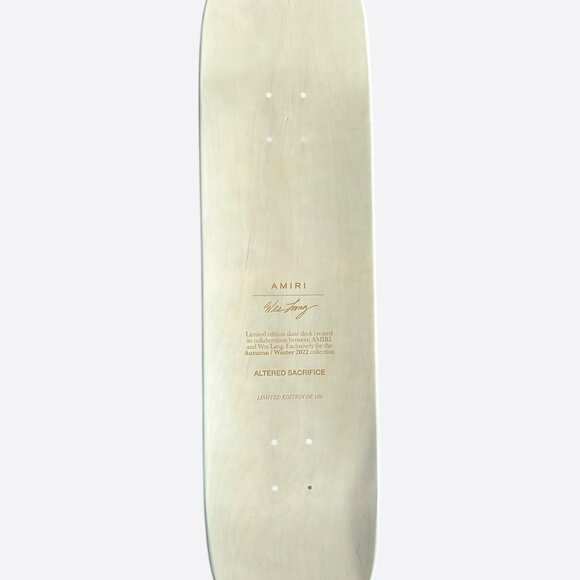 Amiri Wes Lang Black & White Altered Sacrifice Skate Deck - Picture 2 of 3
